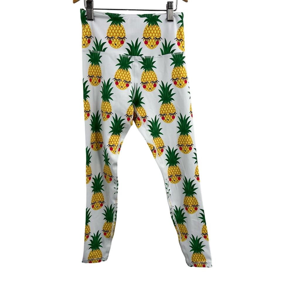 Flexi Lexi Girls‎ Leggings Medium Pineapple Print Fitness Yoga Gym